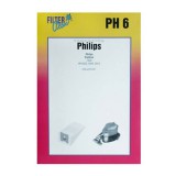 - Porszívó alkatrész, papír Porzsák, PH6 4db, Philips Triathlon ew03256