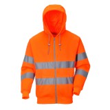 Portwest B305 HI-VIS munkavédelmi kapucnis pulóver narancs színben