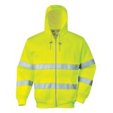 Portwest B305 HI-VIS munkavédelmi kapucnis pulóver sárga színben