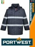 Portwest BIZFLAME NAVY technikai antisztatikus és saválló vízálló kabát - munkaruha