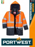 Portwest BIZFLAME ORANGE technikai antisztatikus és saválló vízálló kabát - munkaruha