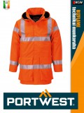 Portwest BIZFLAME ORANGE technikai antisztatikus és saválló vízálló kabát - munkaruha