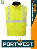 Portwest BIZFLAME YELLOW technikai antisztatikus és saválló bélelt vízálló mellény - munkaruha