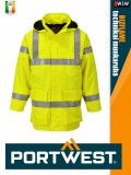 Portwest BIZFLAME YELLOW technikai antisztatikus és saválló vízálló kabát - munkaruha
