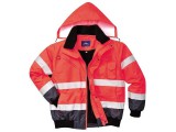 Portwest C465 - Jól láthatósági bomber dzseki - piros/tengerészkék