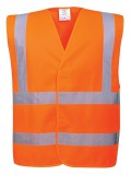 Portwest C470 - Jól láthatósági két csíkos mellény - narancs