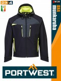 Portwest DX4 BLACK prémium rugalmas softshell kabát - munkaruha