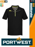 Portwest DX4 BLACK prémium rugalmas technikai póló - munkaruha