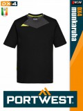 Portwest DX4 BLACK prémium rugalmas technikai póló - munkaruha