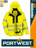 Portwest DX4 YELLOWHV 4IN1 prémium bélelt munkakabát - munkaruha