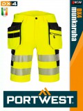 Portwest DX4 YELLOWHV prémium rövidmunkanadrág - munkaruha