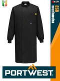 Portwest ESD BLACK antisztatikus hosszúujjú köpeny - munkaruha