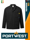 Portwest ESD BLACK antisztatikus hosszúujjú laborkabát - munkaruha