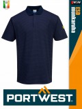 Portwest ESD NAVY antisztatikus galléros póló - munkaruha