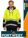 Portwest EV4 YELLOW prémium bélelt -50C láthatósági munkakabát - munkaruha