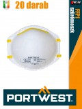 Portwest FFP1 prémium légzésvédő maszk 20 db/doboz - egyéni védőeszköz
