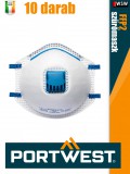 Portwest FFP2 prémium légzésvédő maszk 10 db/doboz - egyéni védőeszköz