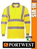Portwest HI-VIS jól láthatósági galléros hosszúujjú póló - munkaruha