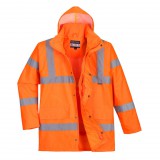 Portwest Hi-Vis légáteresztő rain traffic kabát narancs XXL