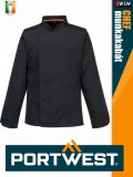 Portwest HORECA BLACK MESHAIR hosszúujjú séfkabát - munkaruha