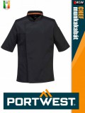 Portwest HORECA BLACK MESHAIR rövidujjú séfkabát - munkaruha