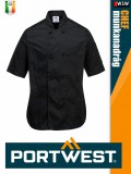 Portwest HORECA BLACK RACHEL női rövidujjú séfkabát - munkaruha