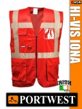 Portwest IONA RED jólláthatósági vezetői mellény - munkaruha