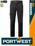 Portwest KX3 BLACK prémium technikai slimfit stretch munkanadrág - munkaruha
