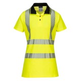 Portwest LW72 fluo női munkavédelmi póló sárga/fekete színben