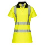 Portwest LW72 fluo női munkavédelmi póló sárga/fekete színben