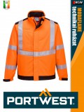 Portwest MODAFLAME ORANGE technikai ív és lángálló láthatósági softshell kabát - munkaruha