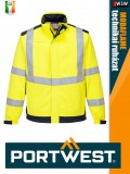 Portwest MODAFLAME YELLOW technikai ív és lángálló láthatósági softshell kabát - munkaruha