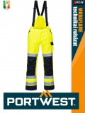 Portwest MODAFLAME YELLOW technikai ív és lángálló láthatósági vízálló nadrág - munkaruha