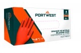 Portwest Orange HD egyszerhasználatos kesztyű (Pk100) narancs XL