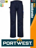Portwest PW2 NAVY technikai pamutgazdag deréknadrág - munkaruha