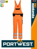 Portwest PW2 ORANGE technikai jólláthatósági kantárosnadrág - munkaruha