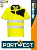 Portwest PW2 YELLOW technikai jólláthatósági galléros póló - munkaruha