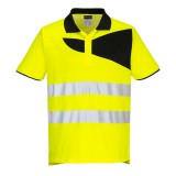 Portwest PW212 Hi-Vis munkavédelmi póló sárga/fekete színben
