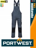 Portwest PW3 BLACKGREY kantárosmunkanadrág - munkaruha