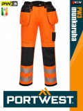 Portwest PW3 ORANGE jólláthatósági lengőzsebes stretch munkanadrág - munkaruha