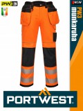 Portwest PW3 ORANGEBLACK jólláthatósági derekas munkanadrág - munkaruha