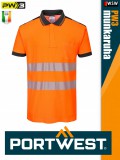 Portwest PW3 ORANGEBLACK jólláthatósági galléros munkapóló - munkaruha