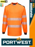 Portwest PW3 ORANGEBLACK jólláthatósági hosszúujjú póló - munkaruha