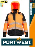 Portwest PW3 ORANGEBLACK jólláthatósági női télikabát - munkaruha