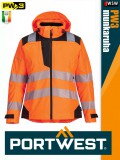 Portwest PW3 ORANGEBLACK prémium technikai jólláthatósági női esőkabát - munkaruha