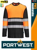 Portwest PW3 ORANGEBLACK prémium technikai jólláthatósági póló- munkaruha