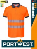 Portwest PW3 ORANGENAVY jólláthatósági galléros munkapóló - munkaruha