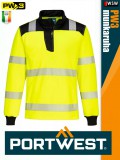 Portwest PW3 YELLOWBLACK jólláthatósági zsebes hosszúujjú munkapóló - munkaruha