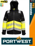 Portwest PW3 YELLOWBLACK prémium technikai jólláthatósági bélelt kabát - munkaruha
