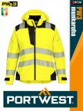 Portwest PW3 YELLOWBLACK prémium technikai jólláthatósági női esőkabát - munkaruha